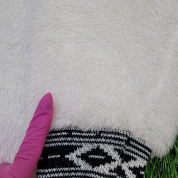 Vintage Parrinello Tribal Fuzzy Sweatshirt Womens XL 24x23 Raglan Boxy Baggy - Picture 5 of 9